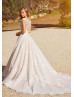 Ivory Lace Sparkle Tulle Wedding Dress With Champagne Lining